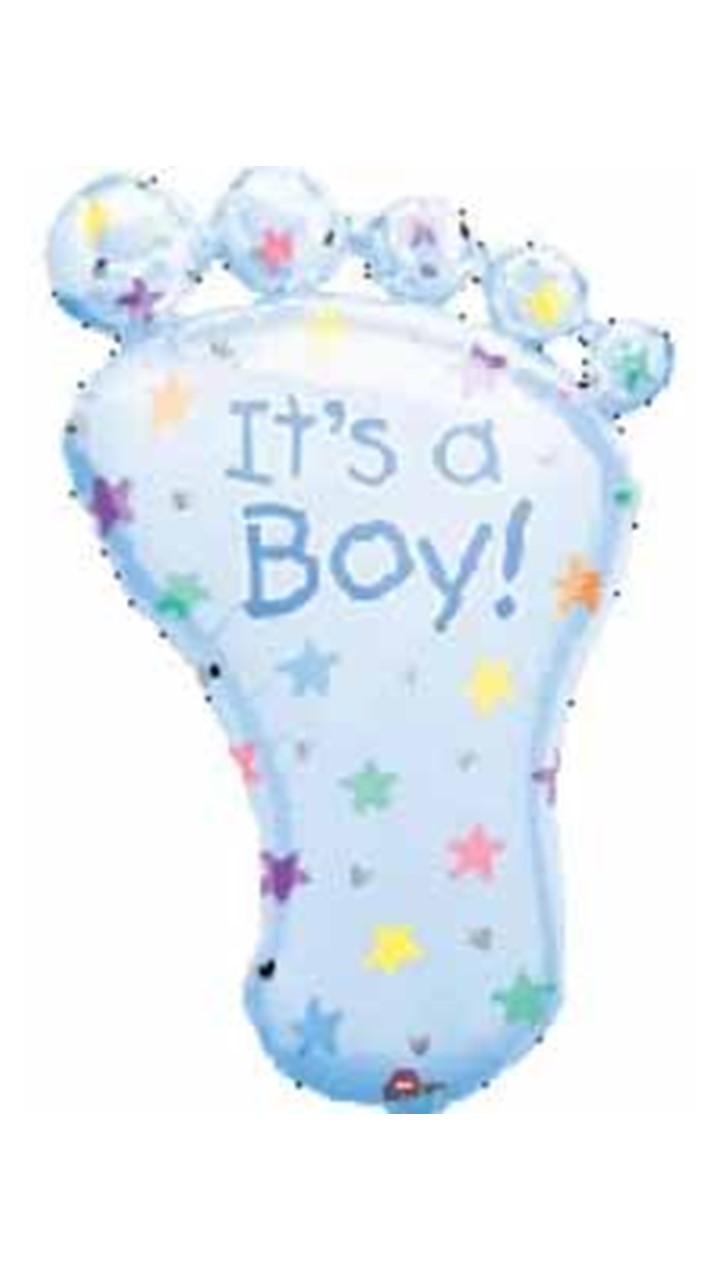 Folienballon It's a boy Babyfuss blau