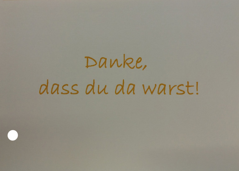 Flugkarte Danke, dass du da warst