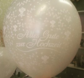 Latexballon Zur Hochzeit alles Gute cremefarben