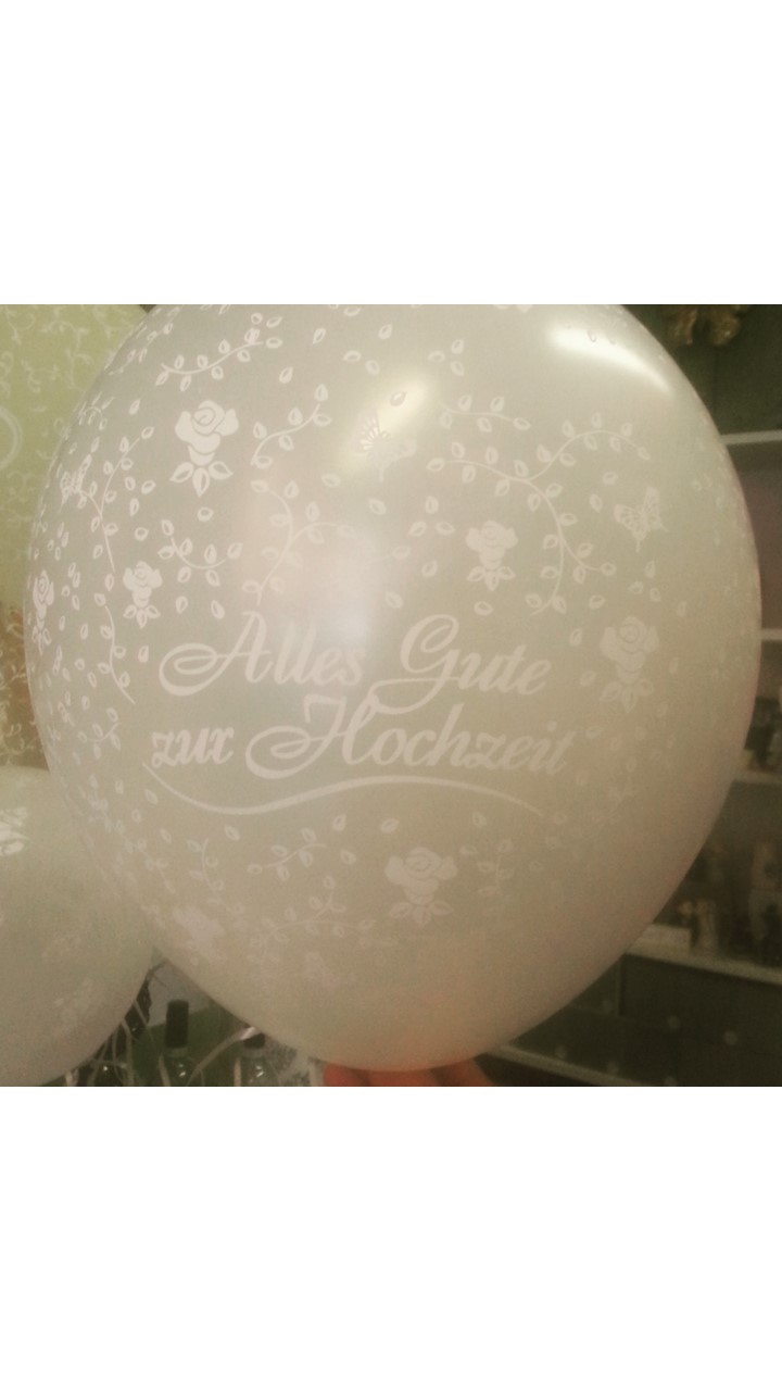 Latexballon Zur Hochzeit alles Gute cremefarben