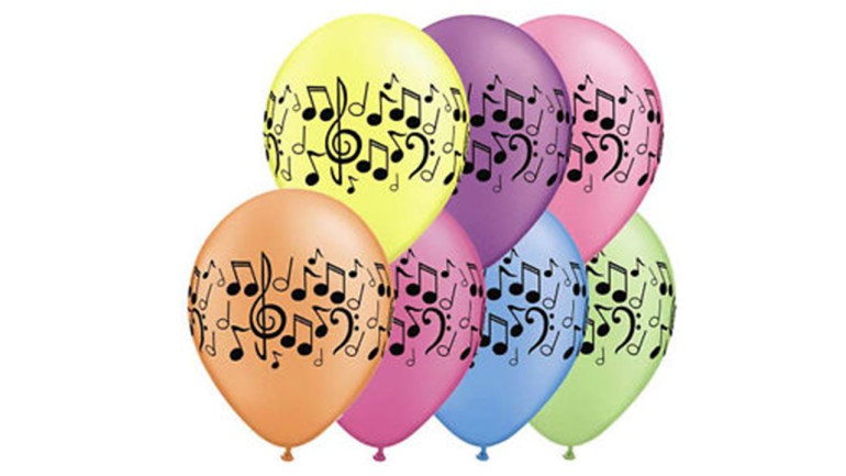 Latexballons Noten diverse Farben