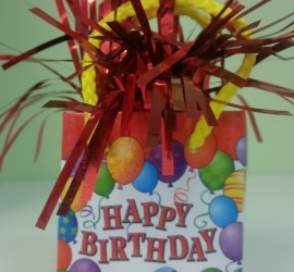 Luftballonhalter bunt Happy Birthday