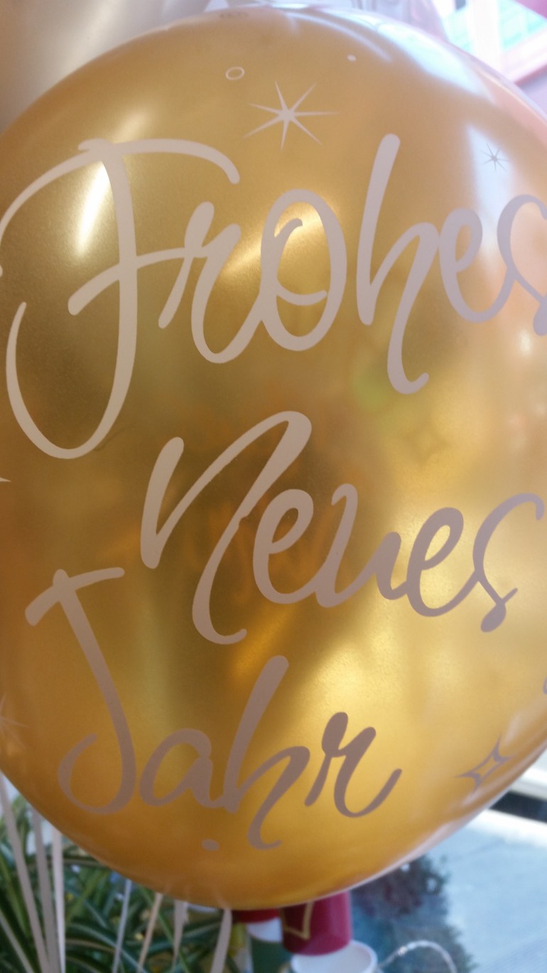 Latexballon Frohes Neues Jahr gold