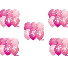 Latexballons rosa Minnie Maus