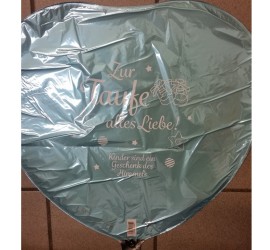 Folienballon blau Zur Taufe alles Liebe