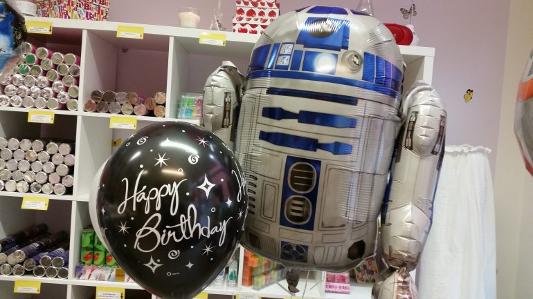 Happy Birthday Luftballon und Folienballon R2D2