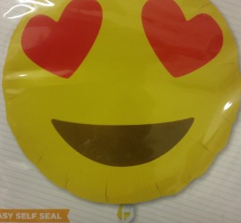 Folienballon Emoji Heart Eyes