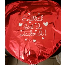 Folienballon Endlich bist du wieder da