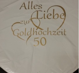 Folienballon Alles Liebe zur Goldhochzeit