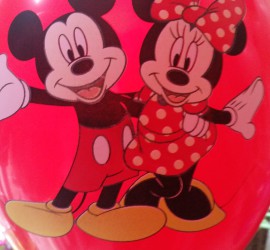 Latexballon mit Mickey und Minnie