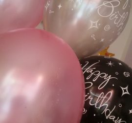 Latexballons Happy Birthday mit Seidenglanz