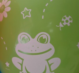 Latexballon mit Frosch