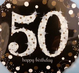 Folienballon Happy Birthday 50