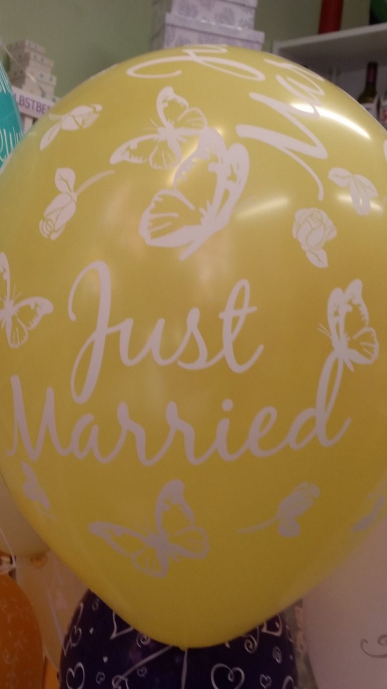 Riesiger JUST MARRIED Luftballon