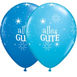 Latexballons Alles Gute in Blautönen