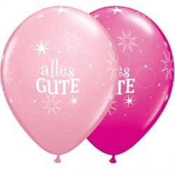 Latexballons Alles Gute in Rosatönen