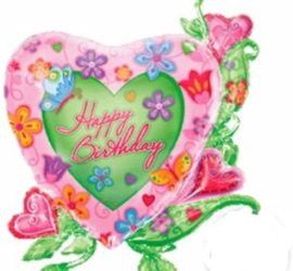 Folienherz Happy Birthday RIESIG