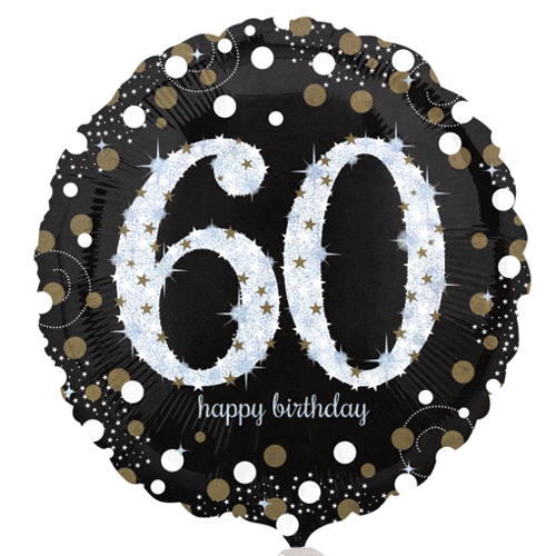 runder Folienballon zum 60. Geburtstag