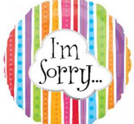 I´m sorry... runder Folienballon 45 cm, bunt