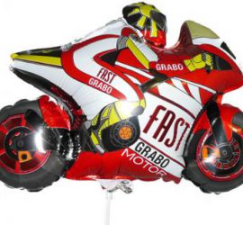 Folienballon rotes Motorrad