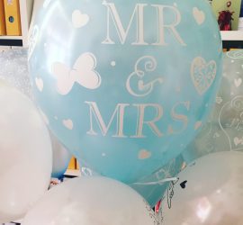 MR & MRS Hochzeitsballon 40 cm groß in verschiedenen Farben