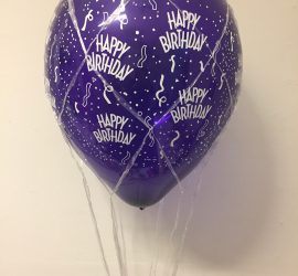 Luftballon im Ballonnetz