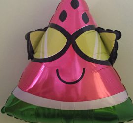 Folienballon Wassermelone mit Sonnenbrille - für die Sommerparty!