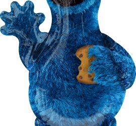 Cookie Monster von der Sesamstrasse - Folienballon 88 cm hoch