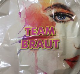 Polterabend! TEAM BRAUT - Folienballon 45 cm rund, Junggesellinnenabschied!
