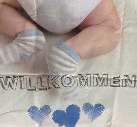 Folienballon `WILLKOMMEN´zur Geburt eines Jungen - 70 cm - Babyboy