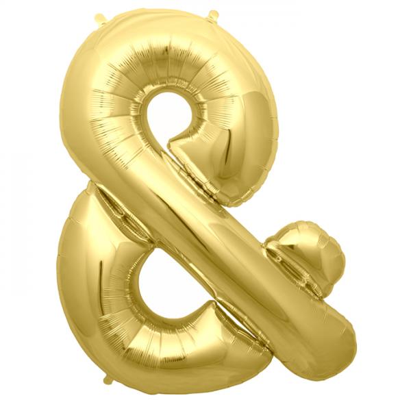 Folienballon `&´ - in den Farben gold und silber erhältlich! 86 cm hoch und ca. 66 cm breit!