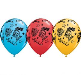 Latexballons mit Ritter-Motiven in drei verschiedenen Farben! 30 cm groß