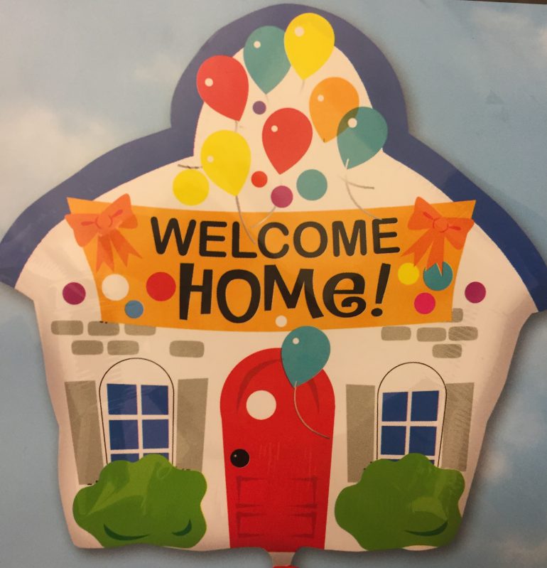 WELCOME HOME! Folienballon in Hausform 50 cm