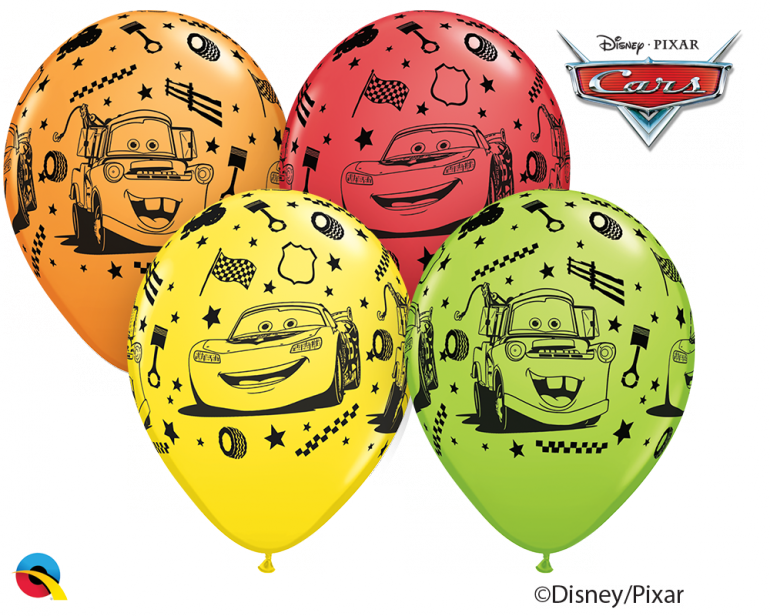 Cars - bunte Latexballons 27 cm groß in vier verschiedenen Farben!