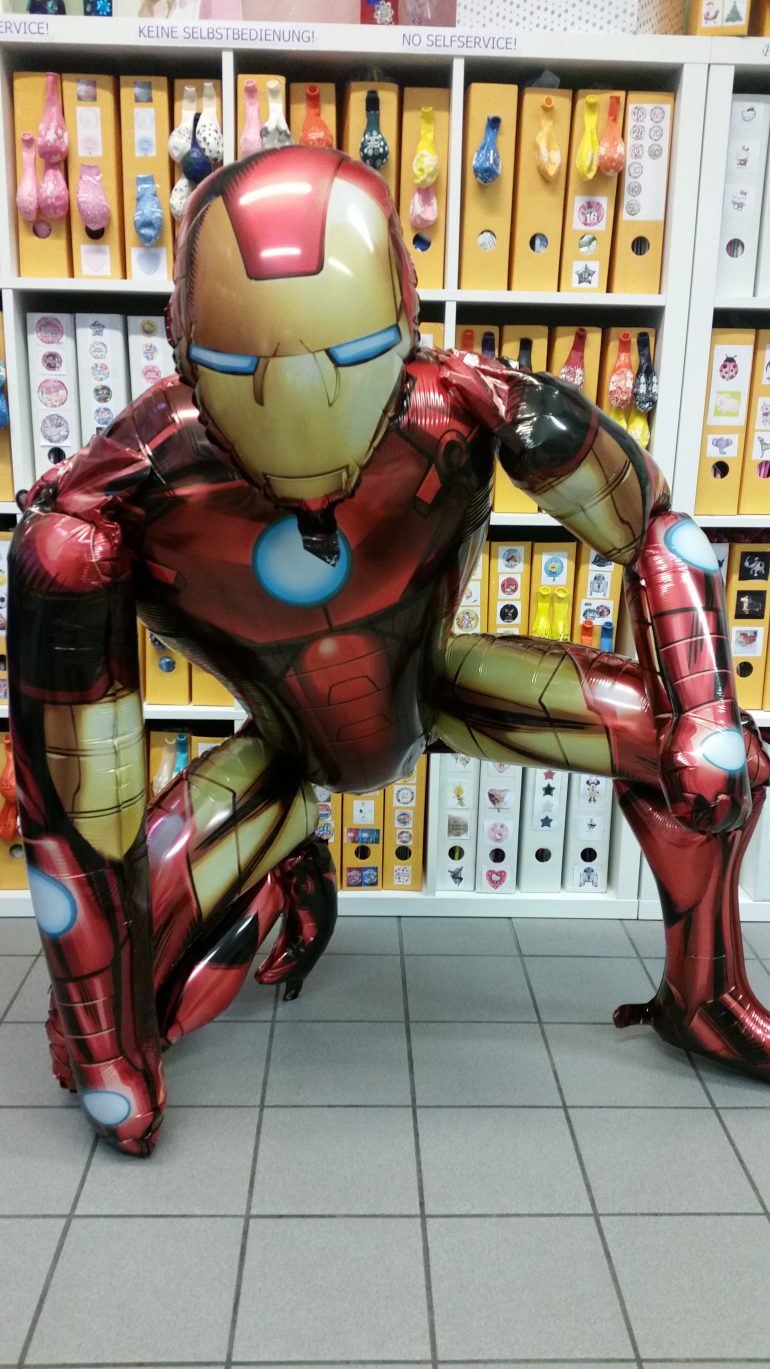 Ironman - Airwalker, steht am Boden! Riesig! 1 m hoch, 1 m breit, 1m tief, cool! Superheld, Marvel