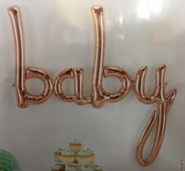 Schriftzug baby - rosegold - Luftfüllung