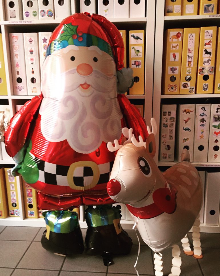 Airwalker Weihnachtsmann und Rentier - Santa Clause und Rudolf - Weihnachten - Advent