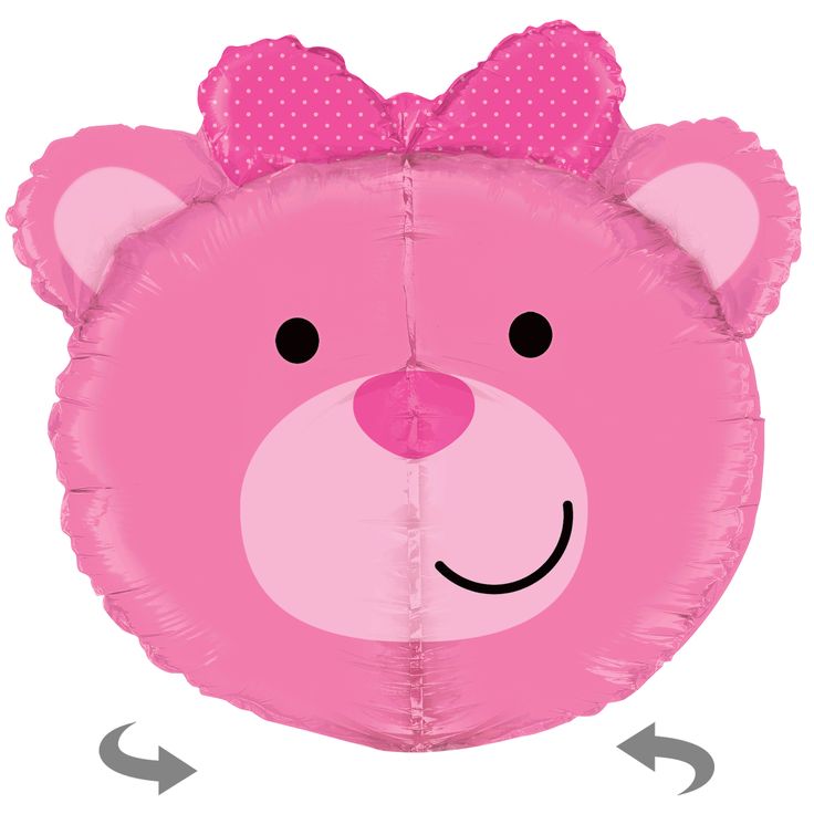 Teddybärkopf in pink, riesig! Zur Geburt, für die Babyparty (babyshower), zum Geburtstag!