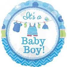 It´s a Baby Boy! Es ist ein Junge! Zur Geburt, zur Babyparty, Babyshower, runder Folienballon 45 cm