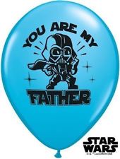 StarWars `You are my Father´ Darth Vader - Latexballon in blau 27 cm