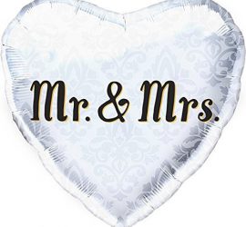 Mr. & Mrs. - Hochzeit - wedding - Verlobung - Folienherz 45 cm