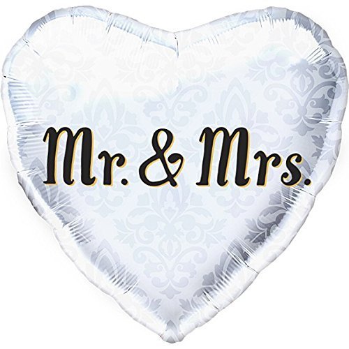Mr. & Mrs. - Hochzeit - wedding - Verlobung - Folienherz 45 cm