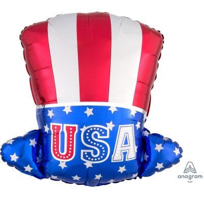 Uncle Sam Hat - USA Hut - Folienballon - 45 cm hoch