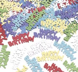 Tischkonfetti - Happy Birthday - bunt