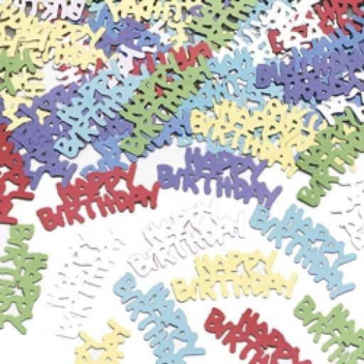 Tischkonfetti - Happy Birthday - bunt