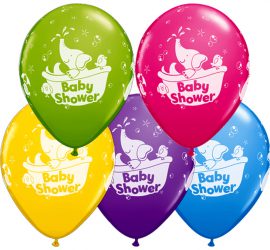 Baby Shower - Babyparty - vor der Geburt des Babys - Latexballons in fünf schönen Farben!
