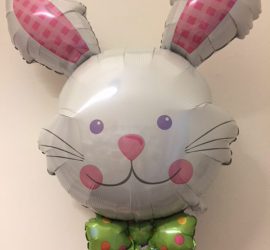 Riesiger Hasenkopf mit Osterschleife - Folienballon 80 cm