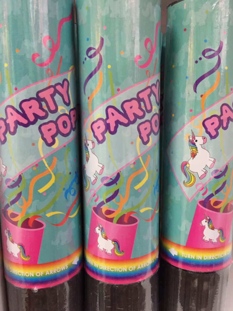 Konfettikanone - Partypopper - Einhorn