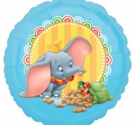 Dumbo und sein Freund Timothy - runder Folienballon 45 cm