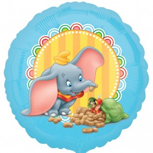 Dumbo und sein Freund Timothy - runder Folienballon 45 cm